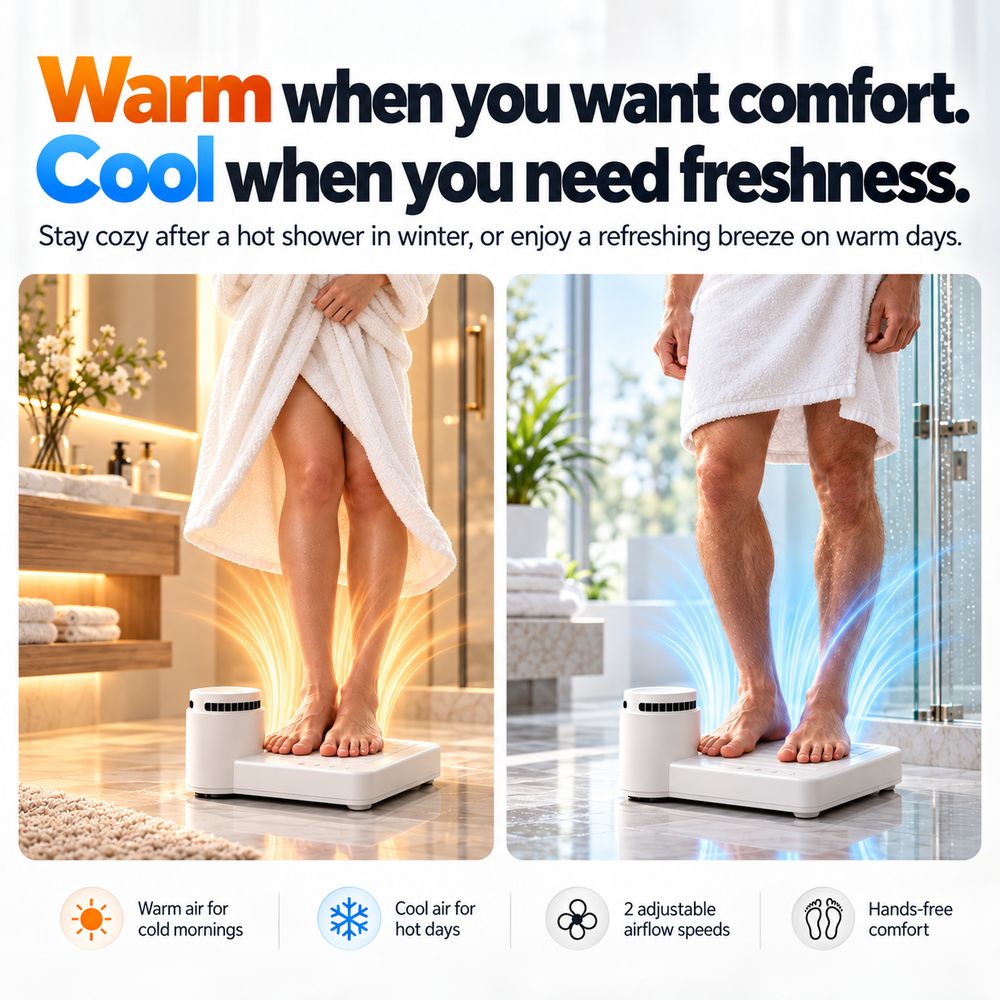 Warm mode for cold mornings and cool mode for hot days